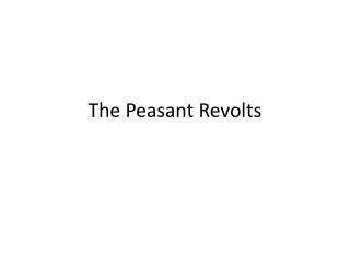 the peasant revolts