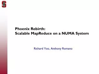 Phoenix Rebirth: Scalable MapReduce on a NUMA System