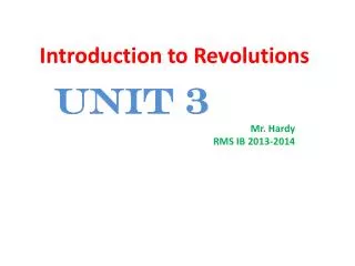 Introduction to Revolutions