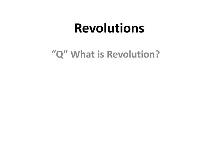 revolutions
