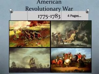 American Revolutionary War 1775-1783