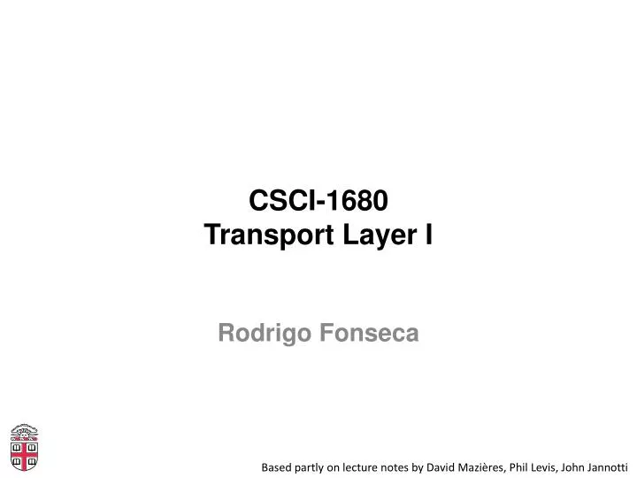 csci 1680 transport layer i