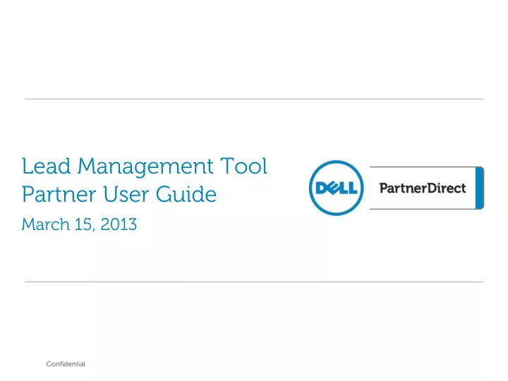 lead management tool partner user guide march 15 2013