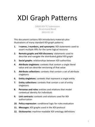 XDI Graph Patterns