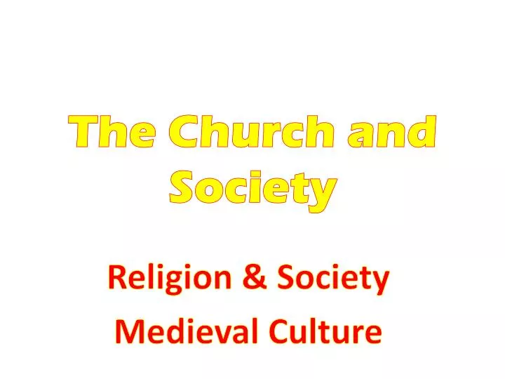 the church and society