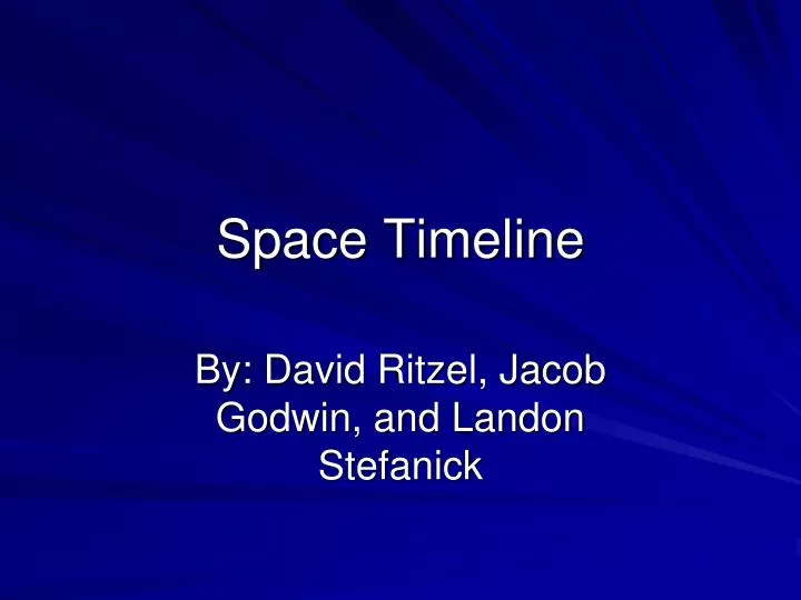 space timeline