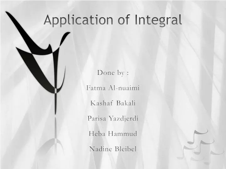 application of integral