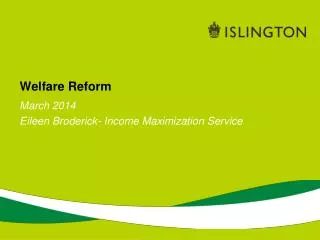 Welfare Reform