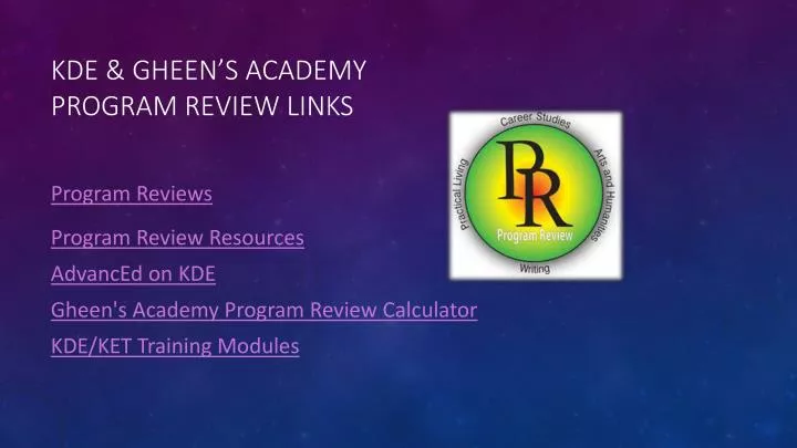 kde gheen s academy program review links