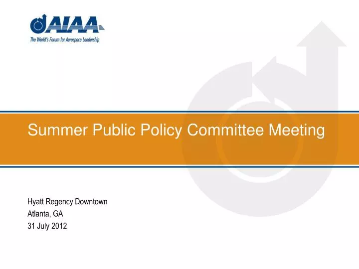 summer public policy committee meeting