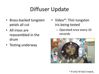 Diffuser Update