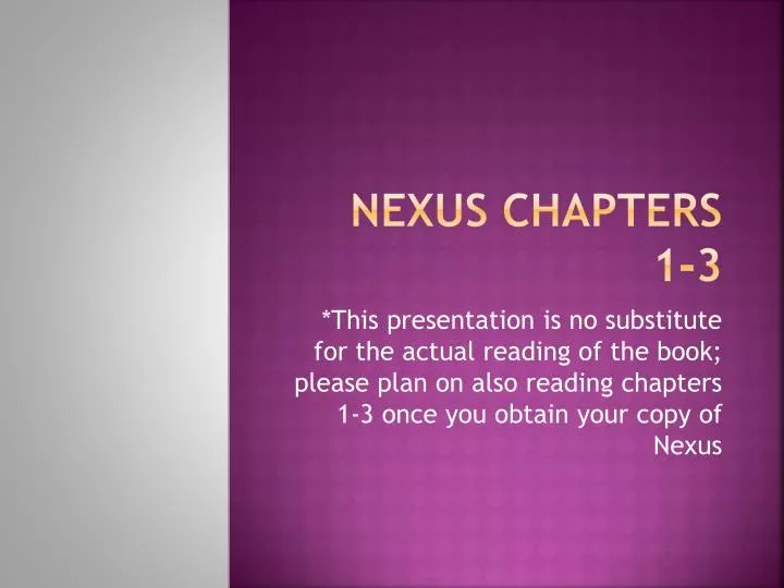 nexus chapters 1 3