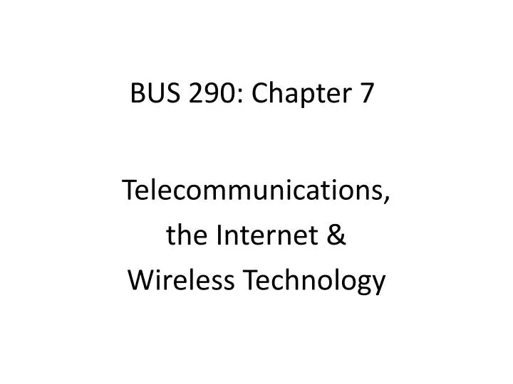 bus 290 chapter 7