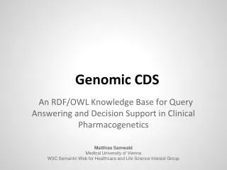 Genomic CDS