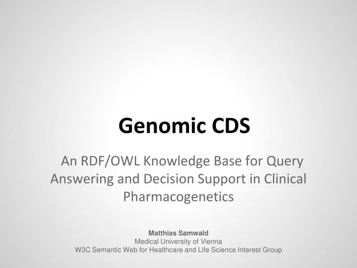 genomic cds