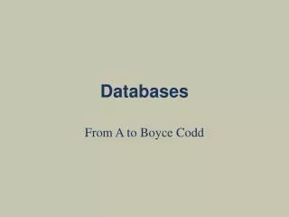 databases