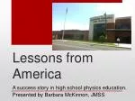 Lessons from America