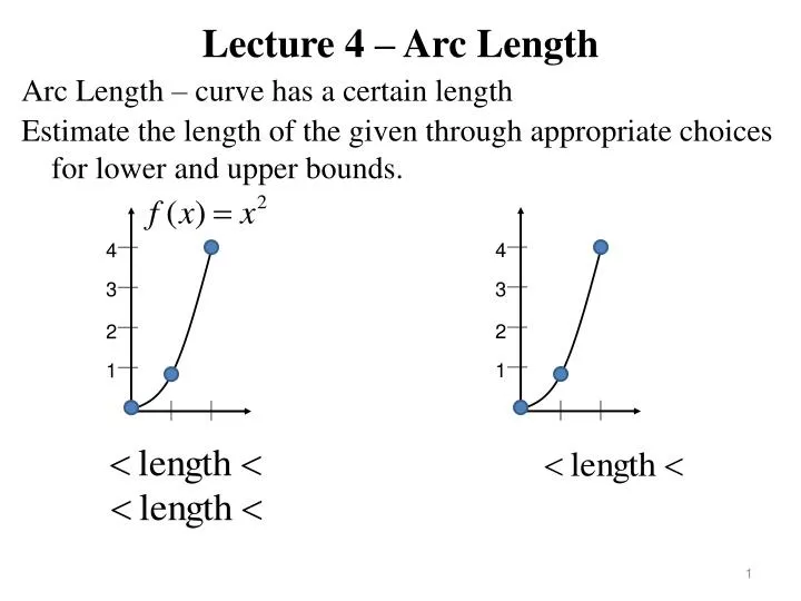 lecture 4 arc length