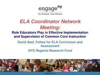 David Abel, Fellow for ELA Curriculum and Assessment NYS Regents Research Fund