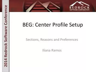 BEG: Center Profile Setup