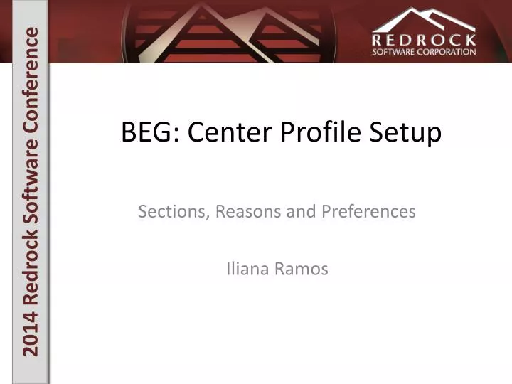 beg center profile setup