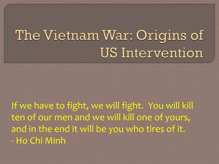 the vietnam war origins of us intervention