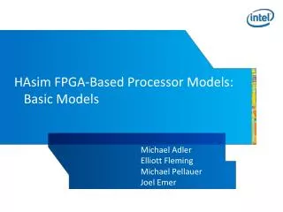 HAsim FPGA-Based Processor Models: Basic Models