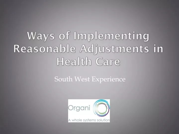 ways of implementing reasonable adjustments in health care