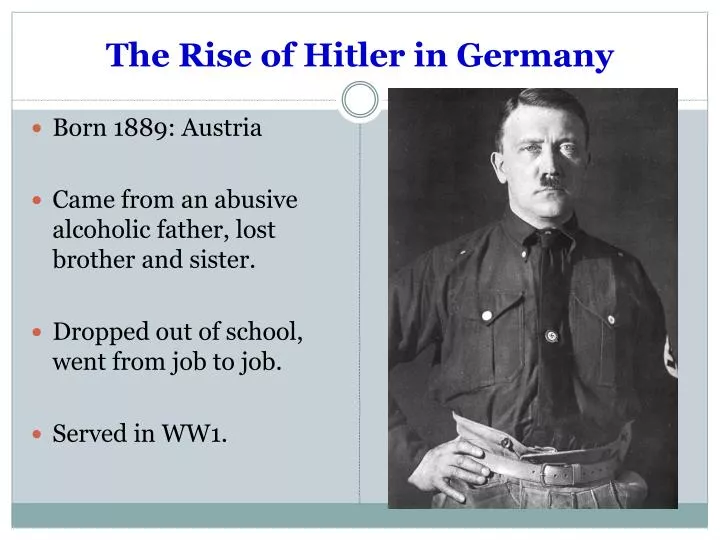 the rise of hitler in germany