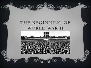 the beginning of world war ii