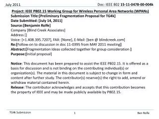 Project: IEEE P802.15 Working Group for Wireless Personal Area Networks (WPANs)