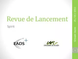 revue de lancement