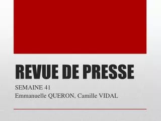 revue de presse