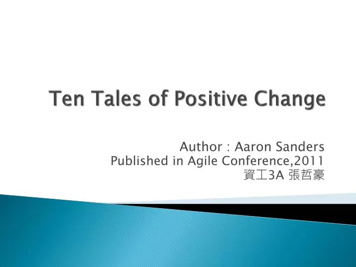 ten tales of positive change