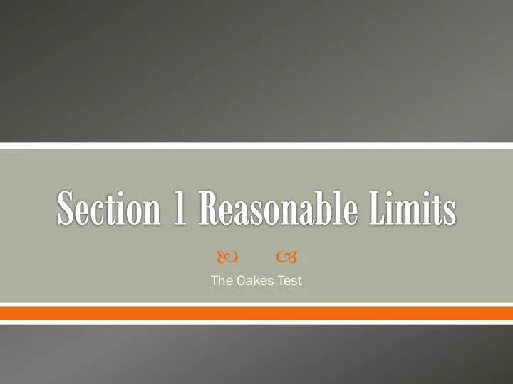 section 1 reasonable limits