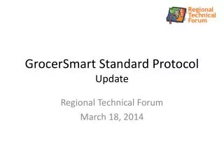 GrocerSmart Standard Protocol Update