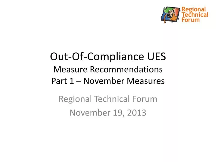 out of compliance ues measure recommendations part 1 november measures