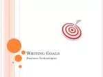 Writing Goals - slide 1