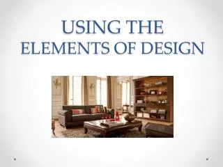 using the elements of design