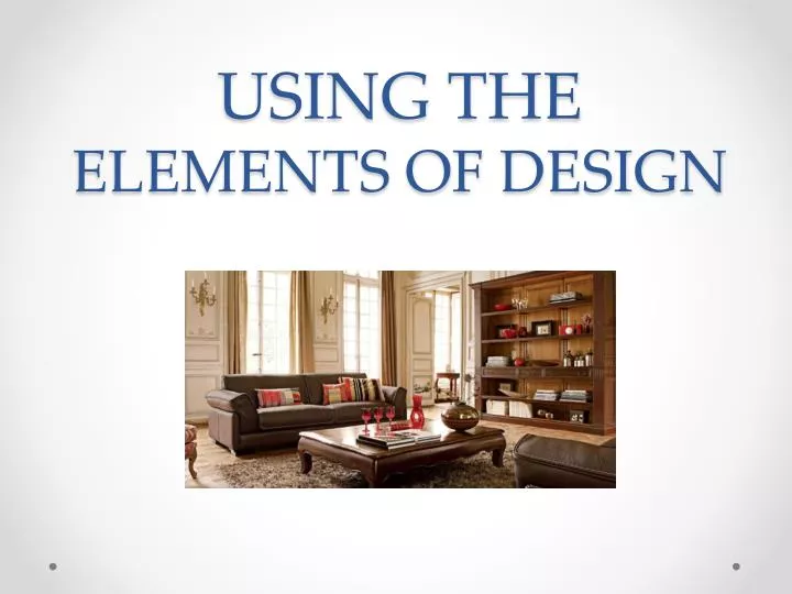 using the elements of design