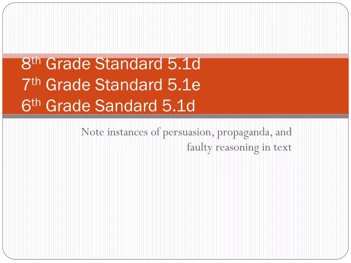 8 th grade standard 5 1d 7 th grade standard 5 1e 6 th grade sandard 5 1d