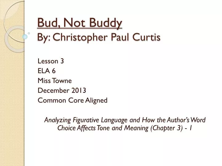 bud not buddy by christopher paul curtis