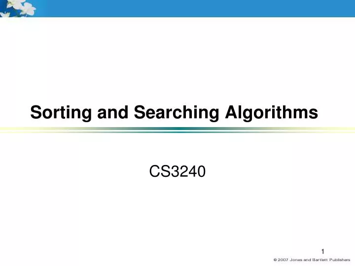 sorting and searching algorithms