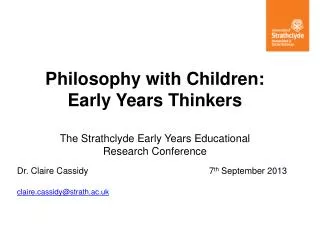 Philosophy with Children: Early Years Thinkers