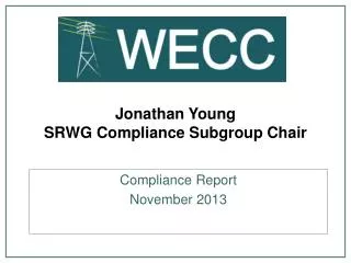 Jonathan Young SRWG Compliance Subgroup Chair