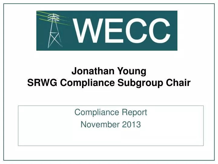 jonathan young srwg compliance subgroup chair
