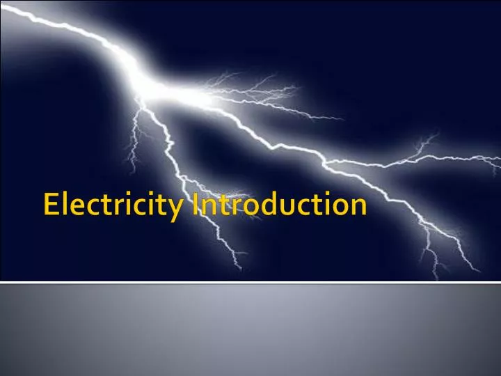 electricity introduction
