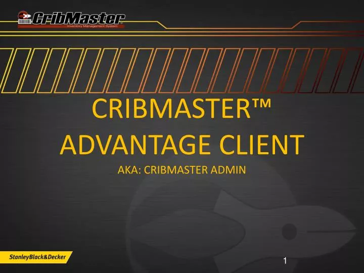 cribmaster advantage client aka cribmaster admin