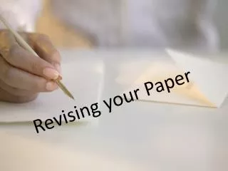 Revising your Paper