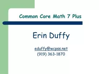 Common Core Math 7 Plus